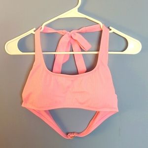 Pink bikini top